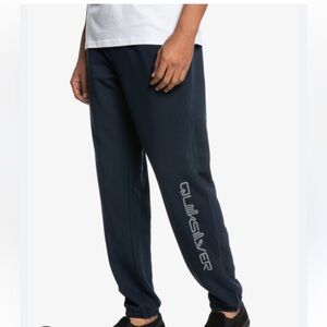 Quiksilver Men's Black Sweatpants Leg Logo | Large